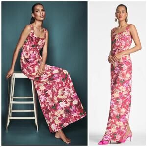 Sachin + Babi Lana Gown in Deep Pink Dahlia 14